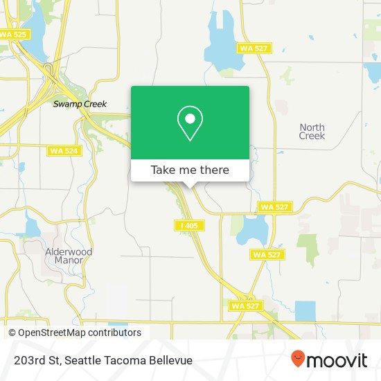 Mapa de 203rd St, Bothell, WA 98012