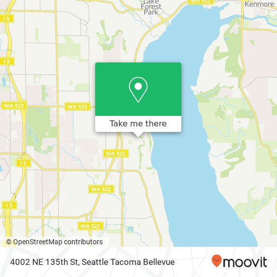 Mapa de 4002 NE 135th St, Seattle, WA 98125