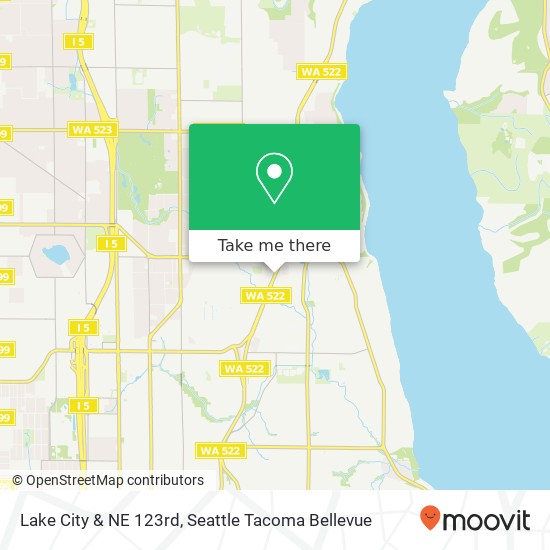 Mapa de Lake City & NE 123rd, Seattle, WA 98125