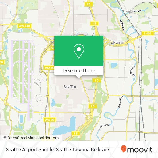 Mapa de Seattle Airport Shuttle