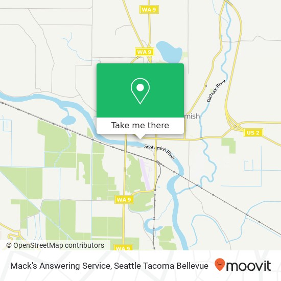 Mack's Answering Service map