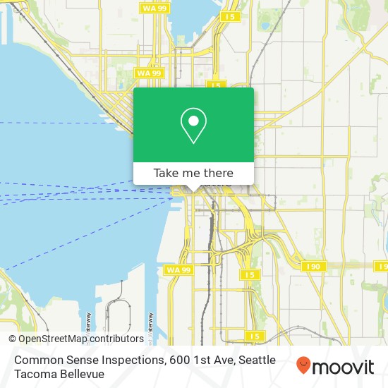 Common Sense Inspections, 600 1st Ave map