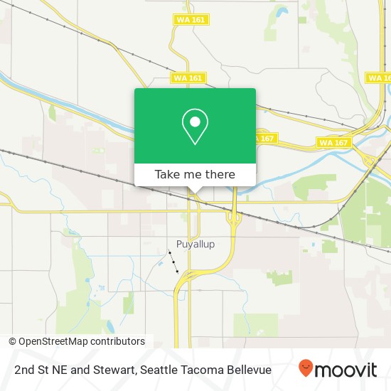 2nd St NE and Stewart, Puyallup, WA 98372 map