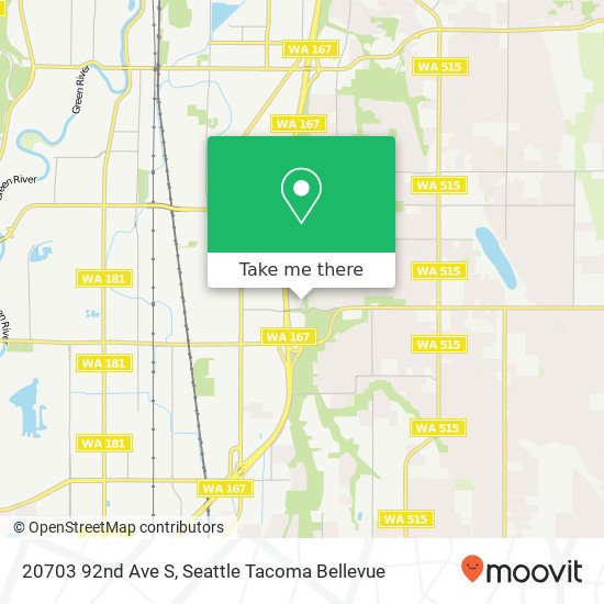 Mapa de 20703 92nd Ave S, Kent, WA 98031