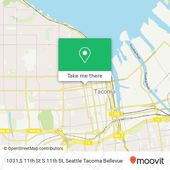 Mapa de 1031,S 11th St S 11th St, Tacoma, WA 98405