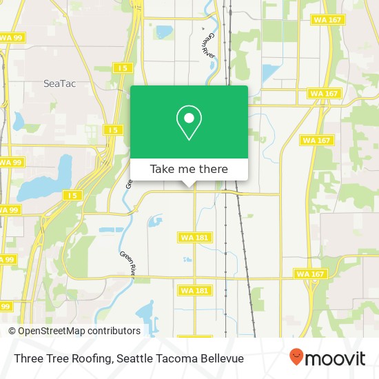 Three Tree Roofing, 6624 S 196th St map