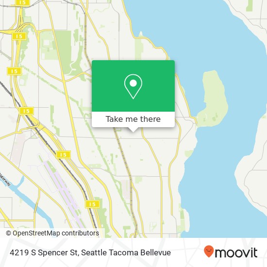 Mapa de 4219 S Spencer St, Seattle, WA 98118