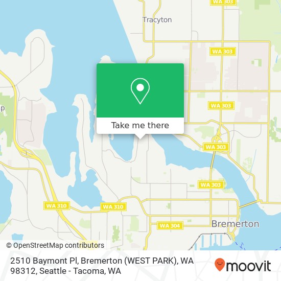 2510 Baymont Pl, Bremerton (WEST PARK), WA 98312 map