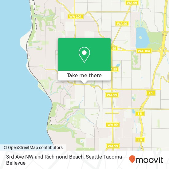 3rd Ave NW and Richmond Beach, Shoreline, WA 98177 map