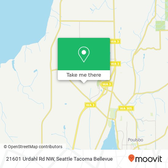 Mapa de 21601 Urdahl Rd NW, Poulsbo, WA 98370