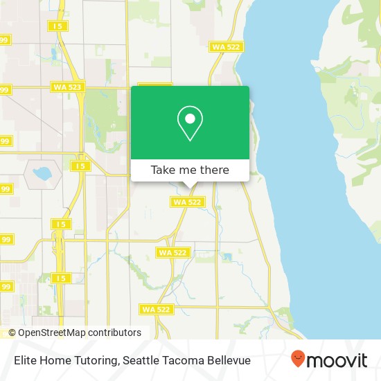 Mapa de Elite Home Tutoring, Lake City Way NE