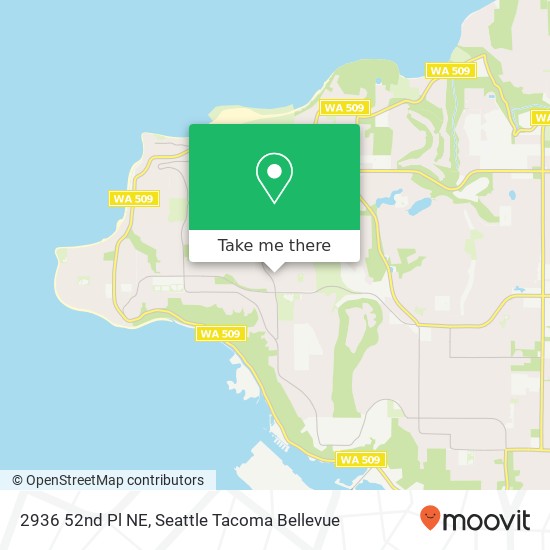 Mapa de 2936 52nd Pl NE, Tacoma, WA 98422