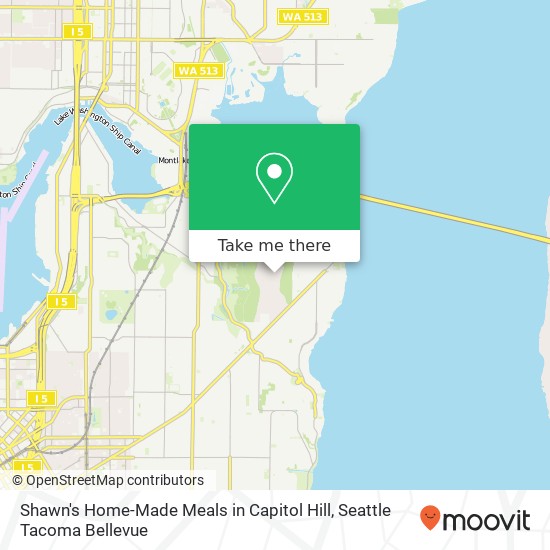 Mapa de Shawn's Home-Made Meals in Capitol Hill