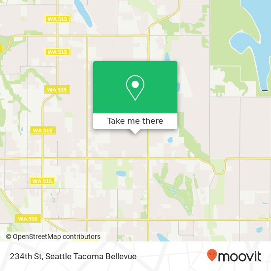 Mapa de 234th St, Kent, WA 98031