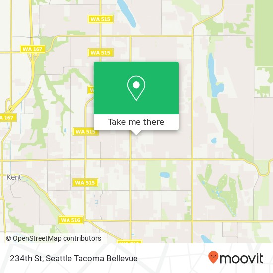 Mapa de 234th St, Kent, WA 98031