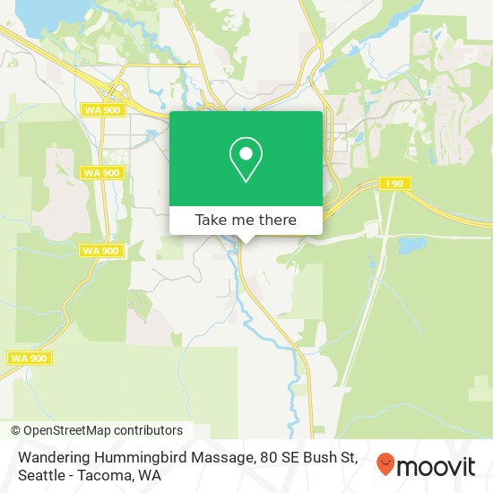 Mapa de Wandering Hummingbird Massage, 80 SE Bush St