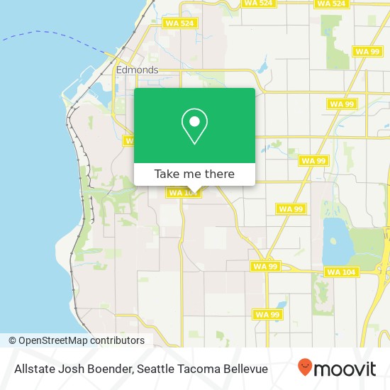 Mapa de Allstate Josh Boender, 9724 Edmonds Way