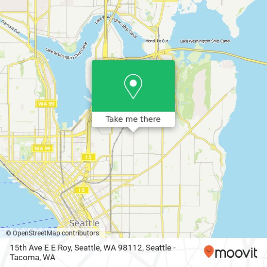 Mapa de 15th Ave E E Roy, Seattle, WA 98112