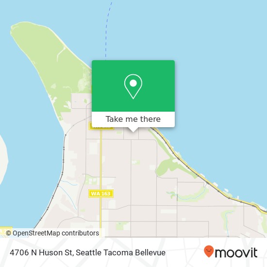 Mapa de 4706 N Huson St, Tacoma, WA 98407