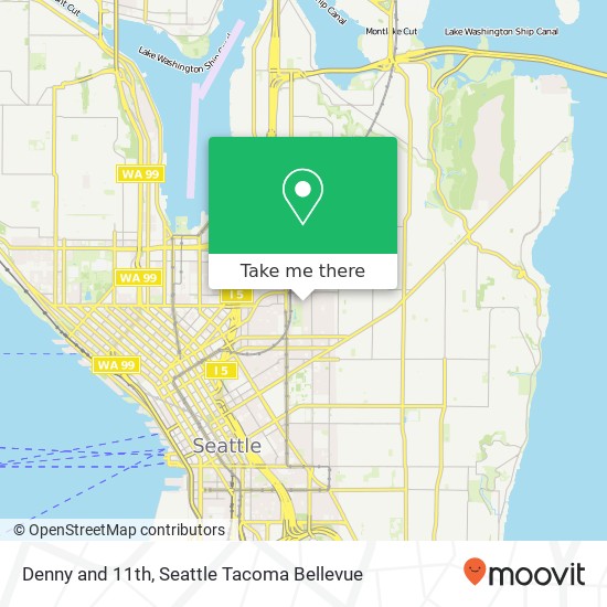 Mapa de Denny and 11th, Seattle, WA 98102