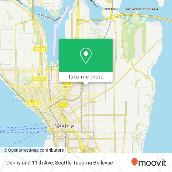 Mapa de Denny and 11th Ave, Seattle, WA 98122