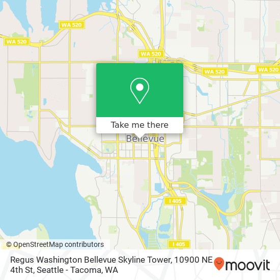Regus Washington Bellevue Skyline Tower, 10900 NE 4th St map