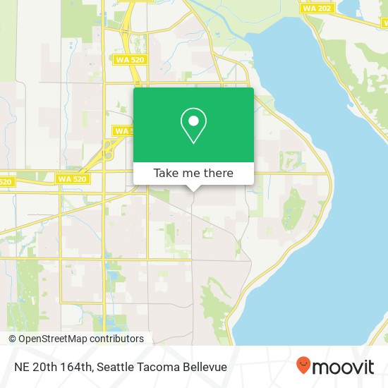 Mapa de NE 20th 164th, Bellevue, WA 98008