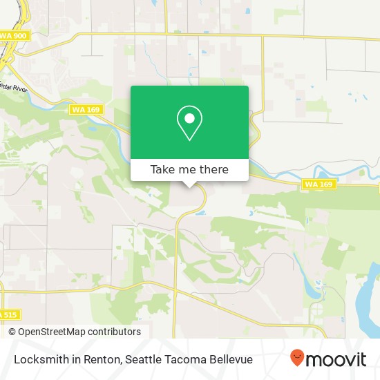 Locksmith in Renton, 13967 SE 156th St map