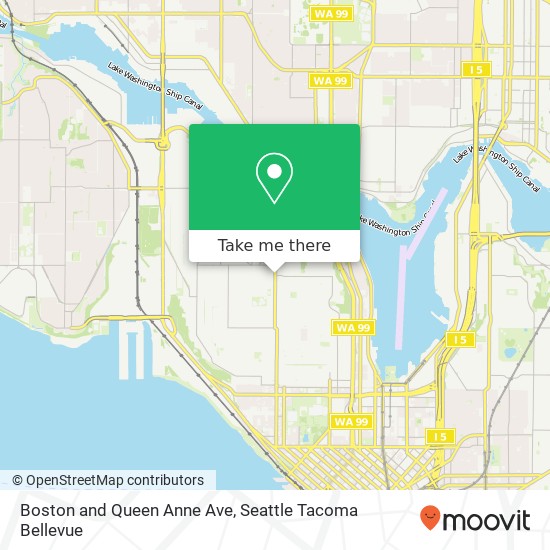 Mapa de Boston and Queen Anne Ave, Seattle, WA 98119
