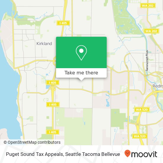 Puget Sound Tax Appeals, 7408 127th Ave NE map