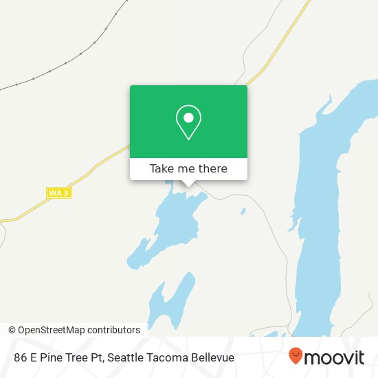 Mapa de 86 E Pine Tree Pt, Shelton, WA 98584