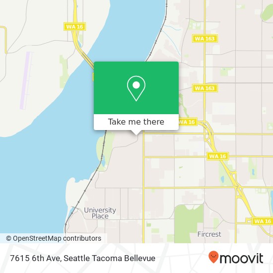 Mapa de 7615 6th Ave, Tacoma, WA 98406