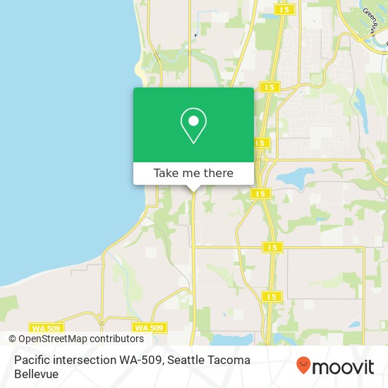 Pacific intersection WA-509, Federal Way (Des Moines), WA 98003 map