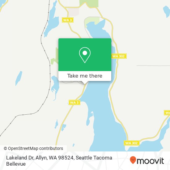 Mapa de Lakeland Dr, Allyn, WA 98524