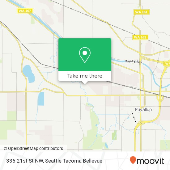 Mapa de 336 21st St NW, Puyallup, WA 98371