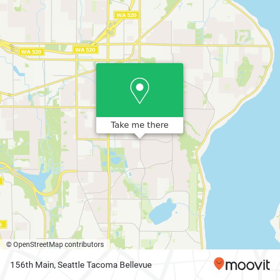 Mapa de 156th Main, Bellevue, WA 98007