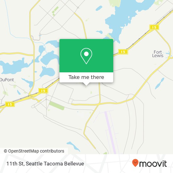 Mapa de 11th St, Tacoma, WA 98433