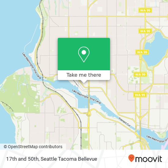Mapa de 17th and 50th, Seattle, WA 98107