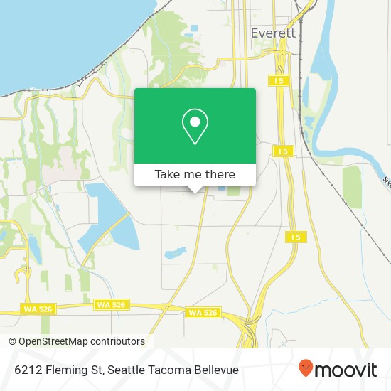 Mapa de 6212 Fleming St, Everett, WA 98203