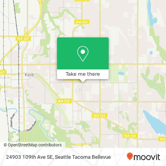 Mapa de 24903 109th Ave SE, Kent, WA 98030