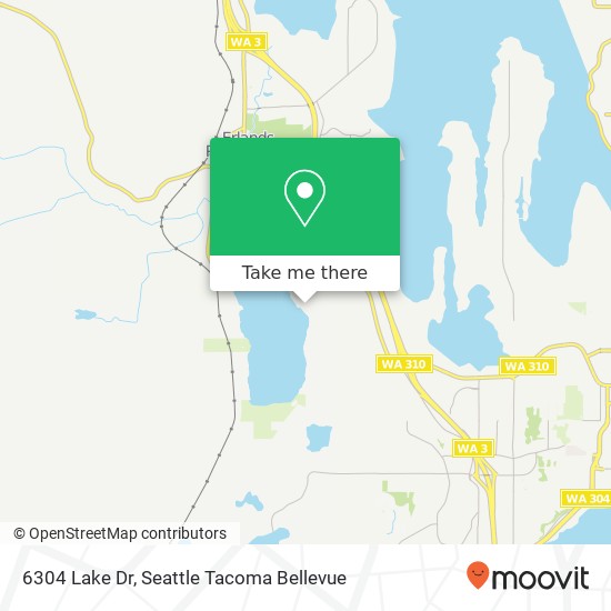 Mapa de 6304 Lake Dr, Bremerton, WA 98312