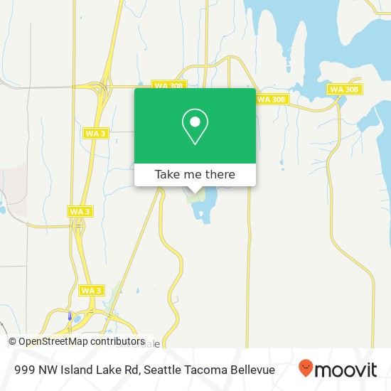 Mapa de 999 NW Island Lake Rd, Poulsbo, WA 98370