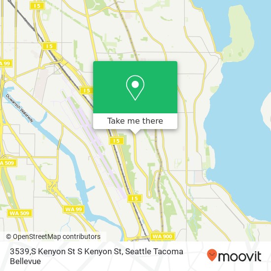 Mapa de 3539,S Kenyon St S Kenyon St, Seattle, WA 98118