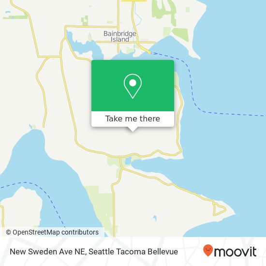 New Sweden Ave NE, Bainbridge Island (SEATTLE), WA 98110 map