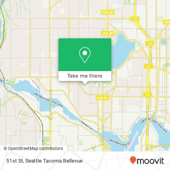 Mapa de 51st St, Seattle, WA 98103