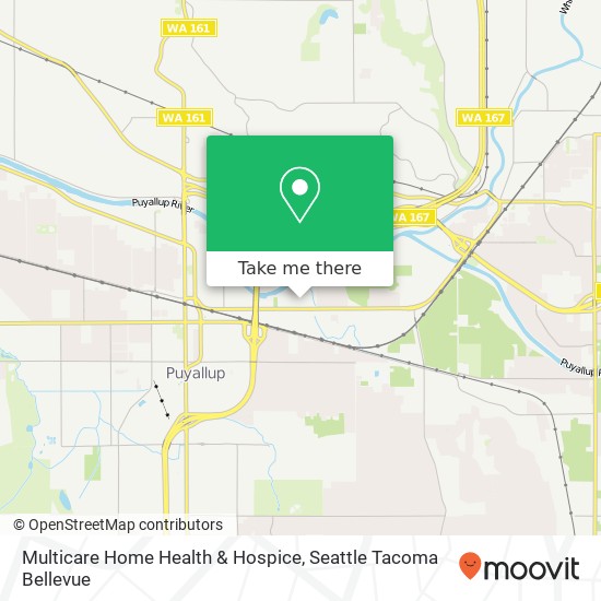 Mapa de Multicare Home Health & Hospice, 1317 E Main