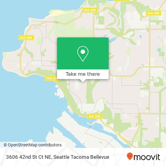 Mapa de 3606 42nd St Ct NE, Tacoma, WA 98422