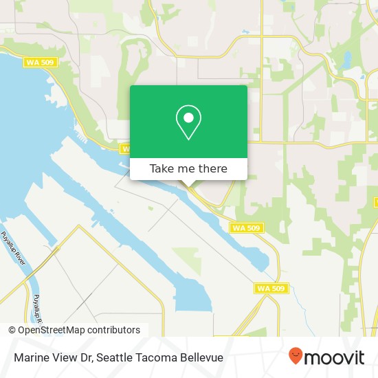 Mapa de Marine View Dr, Tacoma, WA 98422