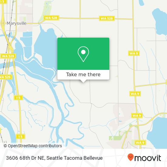 Mapa de 3606 68th Dr NE, Marysville, WA 98270