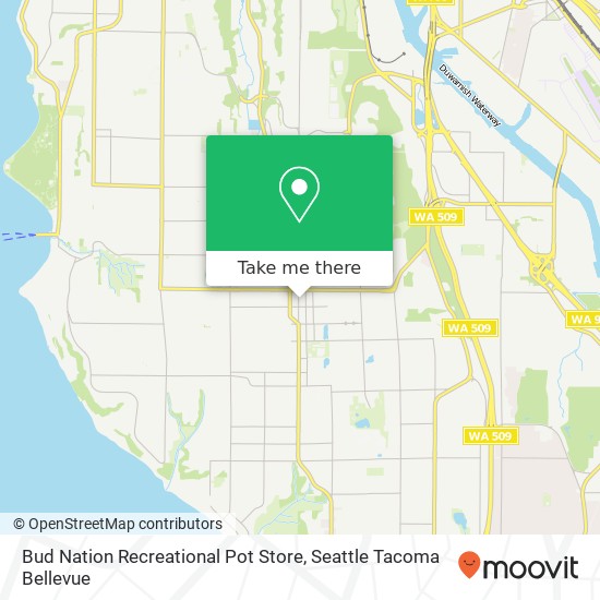 Bud Nation Recreational Pot Store map